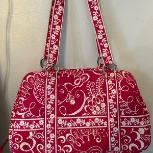 Vera Bradley Pink and White Floral Shoulder Bag